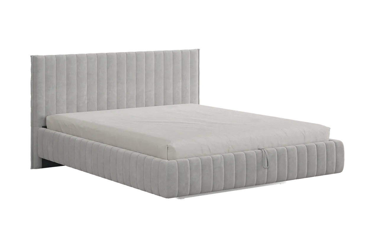 Кровать с подъемным механизмом Твикс 180х200 см галька (велюр) в Ишиме - ishim.mebel-tymen.ru | фото