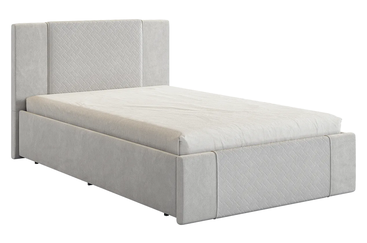 Кровать с основанием Хлоя 120х200 см галька (велюр) в Ишиме - ishim.mebel-tymen.ru | фото