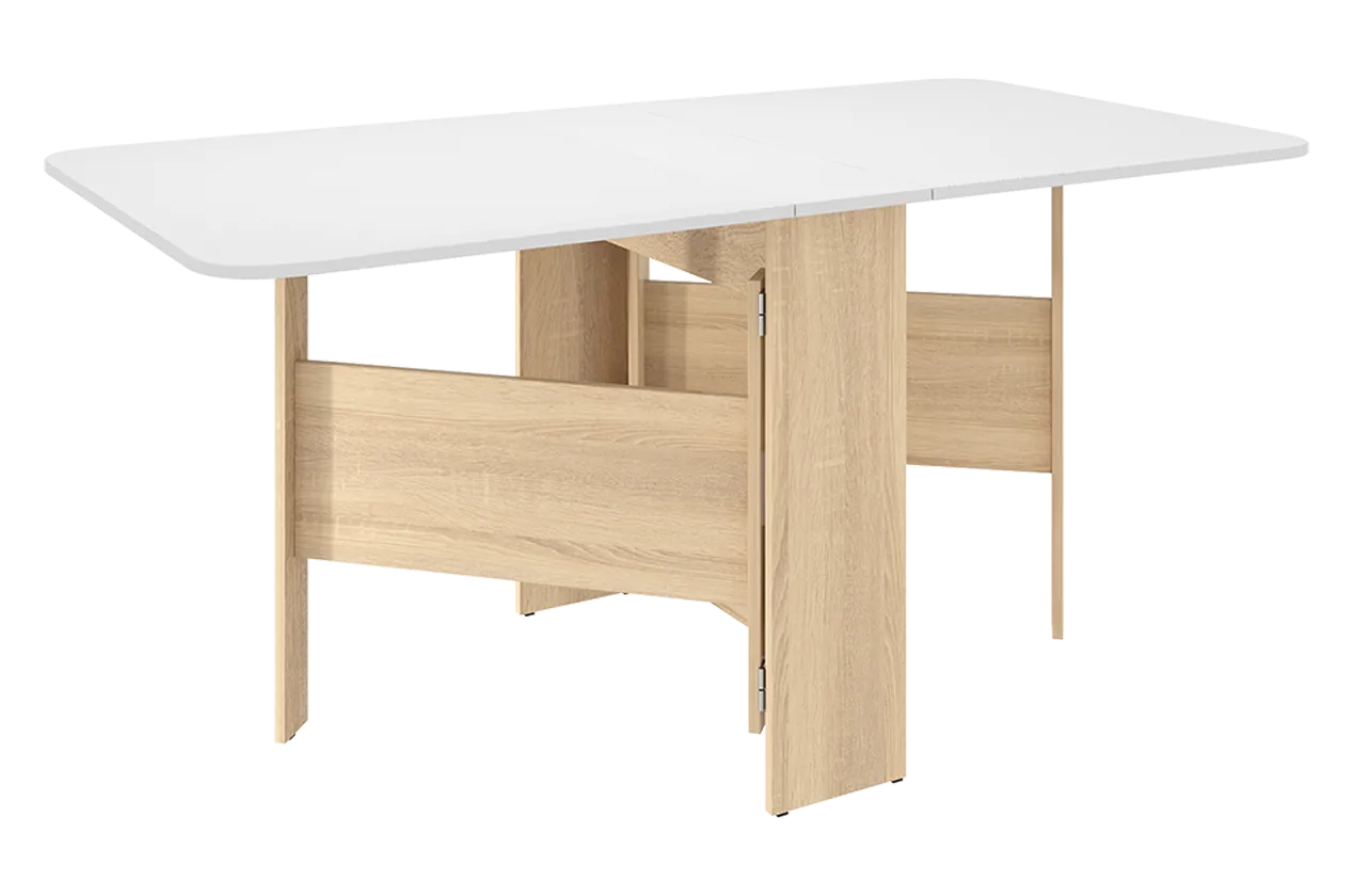 Стол-книжка раскладной Мечта 2 (дуб сонома/белый) в Ишиме - ishim.mebel-tymen.ru | фото