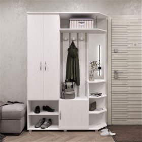 Прихожая Домино рамух белый в Ишиме - ishim.mebel-tymen.ru | фото