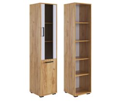 Стеллаж Лайт-2 дуб крафт золотой/белый в Ишиме - ishim.mebel-tymen.ru | фото