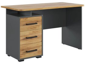 Стол компьютерный 1200 Лайт-2 графит/дуб крафт золотой в Ишиме - ishim.mebel-tymen.ru | фото