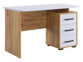 Стол компьютерный 1200 Лайт-2 дуб крафт золотой/белый в Ишиме - ishim.mebel-tymen.ru | фото