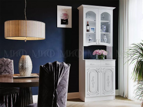 Буфет 2-х створчатый Лиза-2 Белый глянец холодный в Ишиме - ishim.mebel-tymen.ru | фото