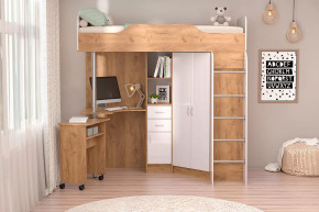 Детская Бриз-1, дуб крафт золотой/белый глянец Диал в Ишиме - ishim.mebel-tymen.ru | фото