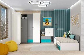 Детская Клео ОК-3, графит, миндаль, океан Диал в Ишиме - ishim.mebel-tymen.ru | фото