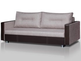 Диван Комфорт с прямыми подлокотниками кемел/кожзам в Ишиме - ishim.mebel-tymen.ru | фото