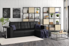 Диван АТЛАНТ угловой со столиком Марика чёрный в Ишиме - ishim.mebel-tymen.ru | фото