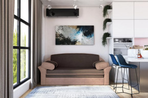 Диван-кровать "Рик-1400" каппучино/пудра в Ишиме - ishim.mebel-tymen.ru | фото