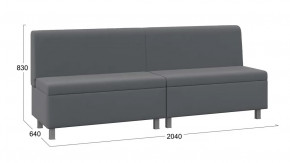 Диван прямой «Каир» ГН №3 Исп.2 Велюр Camaro 18 (серый) в Ишиме - ishim.mebel-tymen.ru | фото