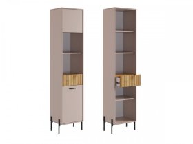 Стеллаж Доминика кашемир/дуб крафт золотой в Ишиме - ishim.mebel-tymen.ru | фото