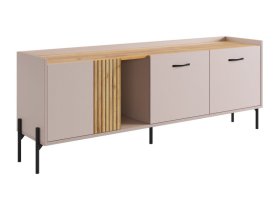 Тумба 2 Доминика кашемир/дуб крафт золотой в Ишиме - ishim.mebel-tymen.ru | фото