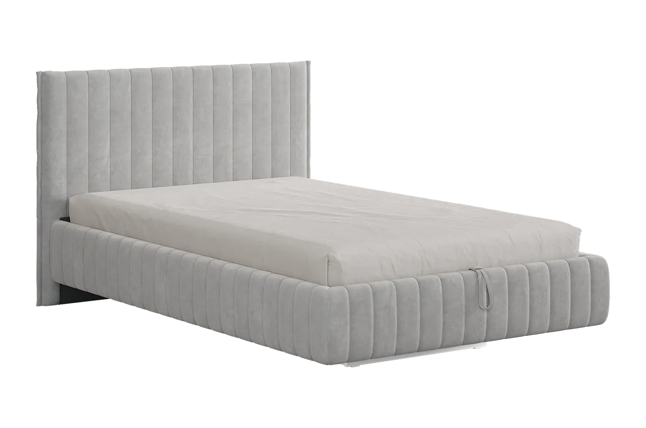 Кровать с подъемным механизмом Твикс 120х200 см галька (велюр) в Ишиме - ishim.mebel-tymen.ru | фото