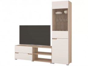 Гостиная Анталия 1 Сонома-Белый софт в Ишиме - ishim.mebel-tymen.ru | фото