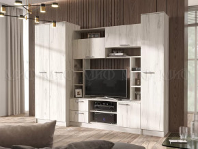 Гостиная Флора без зеркала Дуб Крафт Белый в Ишиме - ishim.mebel-tymen.ru | фото