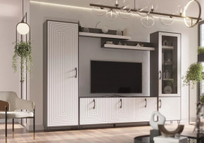 Гостиная Квадро №СВ-1 Серый графит/Софт вайт в Ишиме - ishim.mebel-tymen.ru | фото