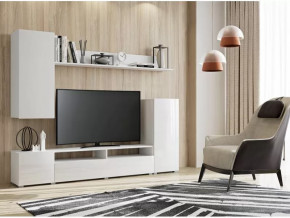 Гостиная Лира МДФ белый глянец в Ишиме - ishim.mebel-tymen.ru | фото