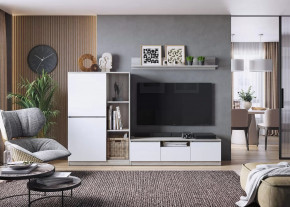 Гостиная Лори, набор №ДС-1, дуб серый/белый в Ишиме - ishim.mebel-tymen.ru | фото