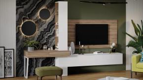 Гостиная «Порто» №8 Яблоня Беллуно, Белый софт в Ишиме - ishim.mebel-tymen.ru | фото