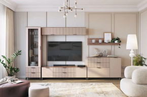 Гостиная Тоскана №3, дуб табачный/бисквит в Ишиме - ishim.mebel-tymen.ru | фото