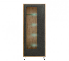 GRACE шкаф REG2W с подсветкой (Дуб наварра/Графит) в Ишиме - ishim.mebel-tymen.ru | фото