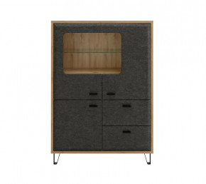 GRACE тумба KOM2W1D2S (Дуб наварра/Графит) в Ишиме - ishim.mebel-tymen.ru | фото