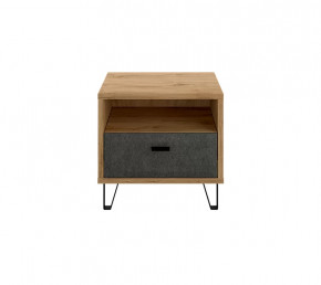 GRACE тумба прикроватная KOM1S (Дуб наварра/Графит) в Ишиме - ishim.mebel-tymen.ru | фото