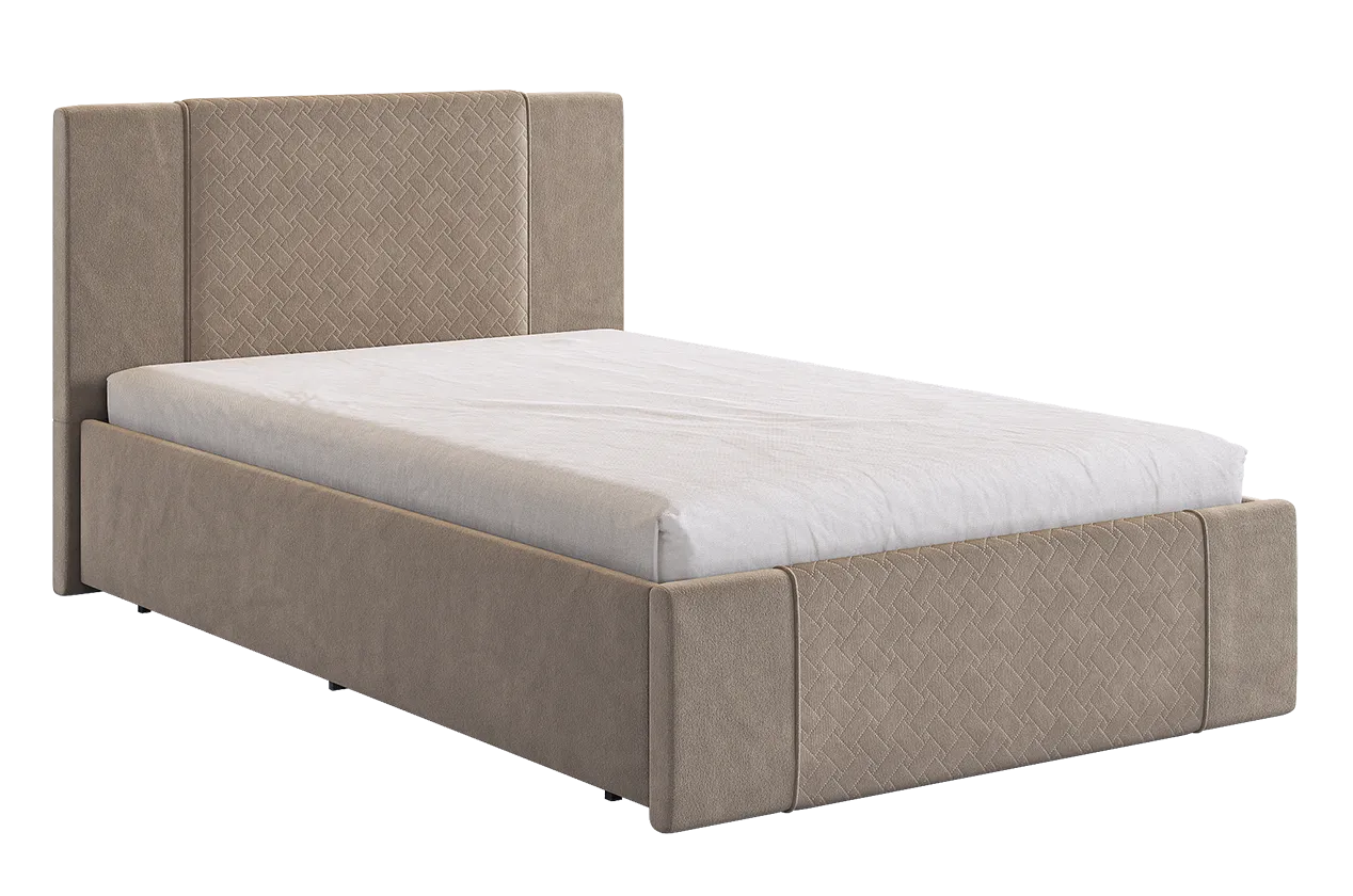 Кровать с основанием Хлоя 120х200 см латте (велюр) в Ишиме - ishim.mebel-tymen.ru | фото