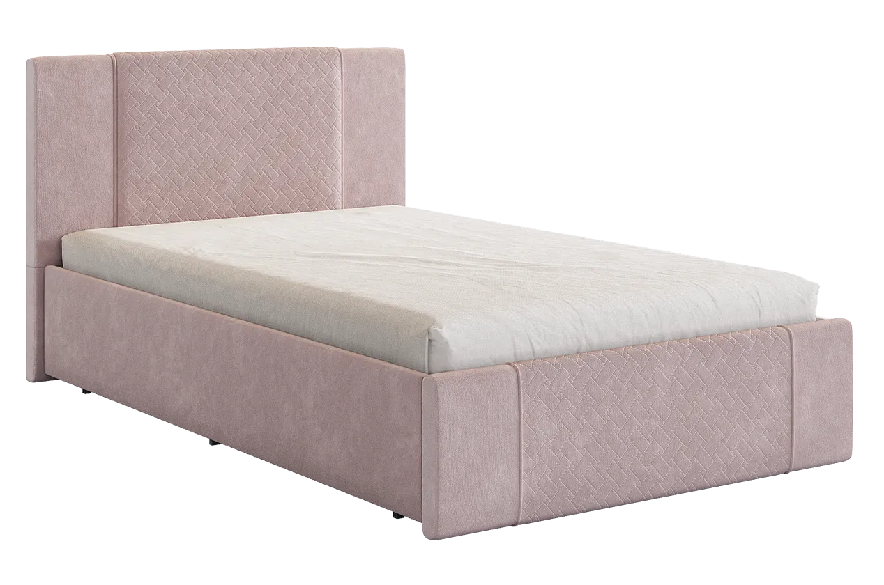 Кровать с основанием Хлоя 120х200 см нежно-розовый (велюр) в Ишиме - ishim.mebel-tymen.ru | фото