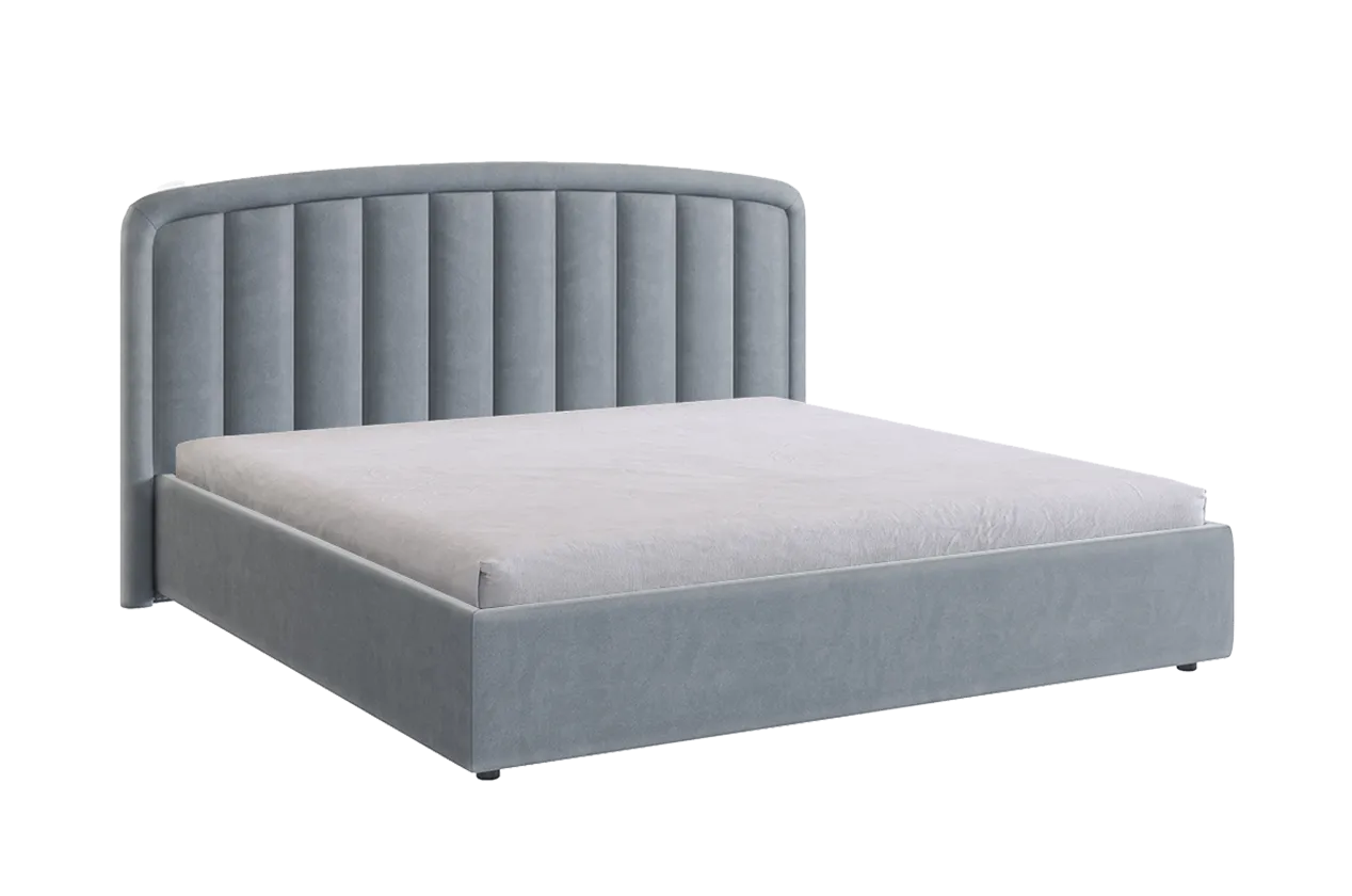 Кровать с подъемным механизмом Сиена 2 180х200 см оникс (велюр) в Ишиме - ishim.mebel-tymen.ru | фото