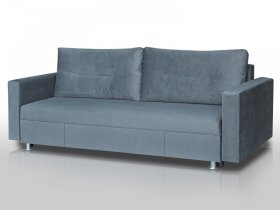 Диван Комфорт с прямыми подлокотниками серый в Ишиме - ishim.mebel-tymen.ru | фото