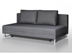 Диван Комфорт Лайт без подлокотников 2 подушки графит в Ишиме - ishim.mebel-tymen.ru | фото
