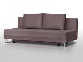 Диван Комфорт Лайт без подлокотников 2 подушки коричневый в Ишиме - ishim.mebel-tymen.ru | фото