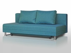 Диван Комфорт Лайт без подлокотников 2 подушки азур в Ишиме - ishim.mebel-tymen.ru | фото