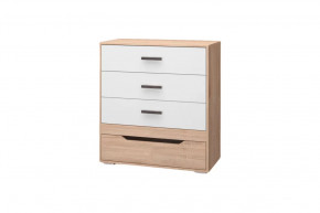Комод Джуниор, дуб сонома/ дуб сонома, белый в Ишиме - ishim.mebel-tymen.ru | фото