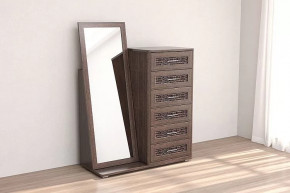 Комод Кэт-4 6 ящиков с зеркалом Венге Диал в Ишиме - ishim.mebel-tymen.ru | фото