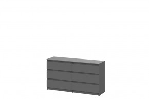 Комод с ящиками 1,38м Графит серый Денвер в Ишиме - ishim.mebel-tymen.ru | фото