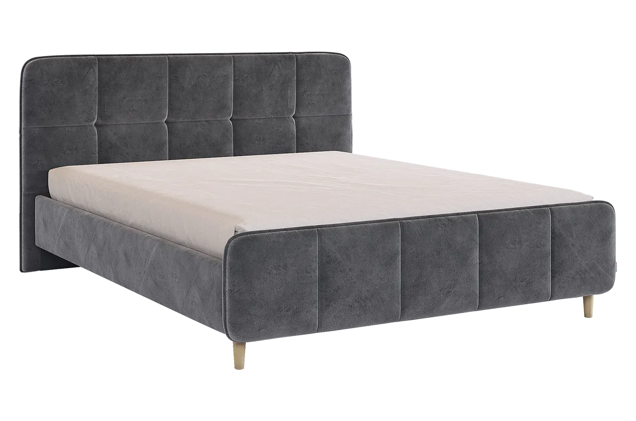 Кровать с основанием Грета 160х200 см грей алькантара (велюр) в Ишиме - ishim.mebel-tymen.ru | фото
