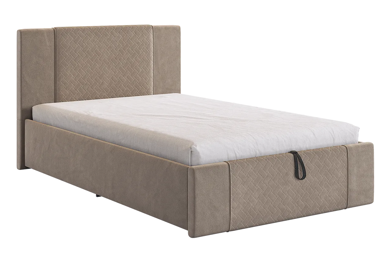 Кровать с подъемным механизмом Хлоя 120х200 см латте (велюр) в Ишиме - ishim.mebel-tymen.ru | фото