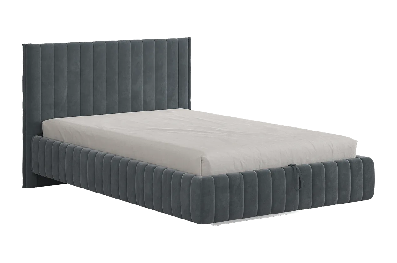 Кровать с подъемным механизмом Твикс 120х200 см графит (велюр) в Ишиме - ishim.mebel-tymen.ru | фото