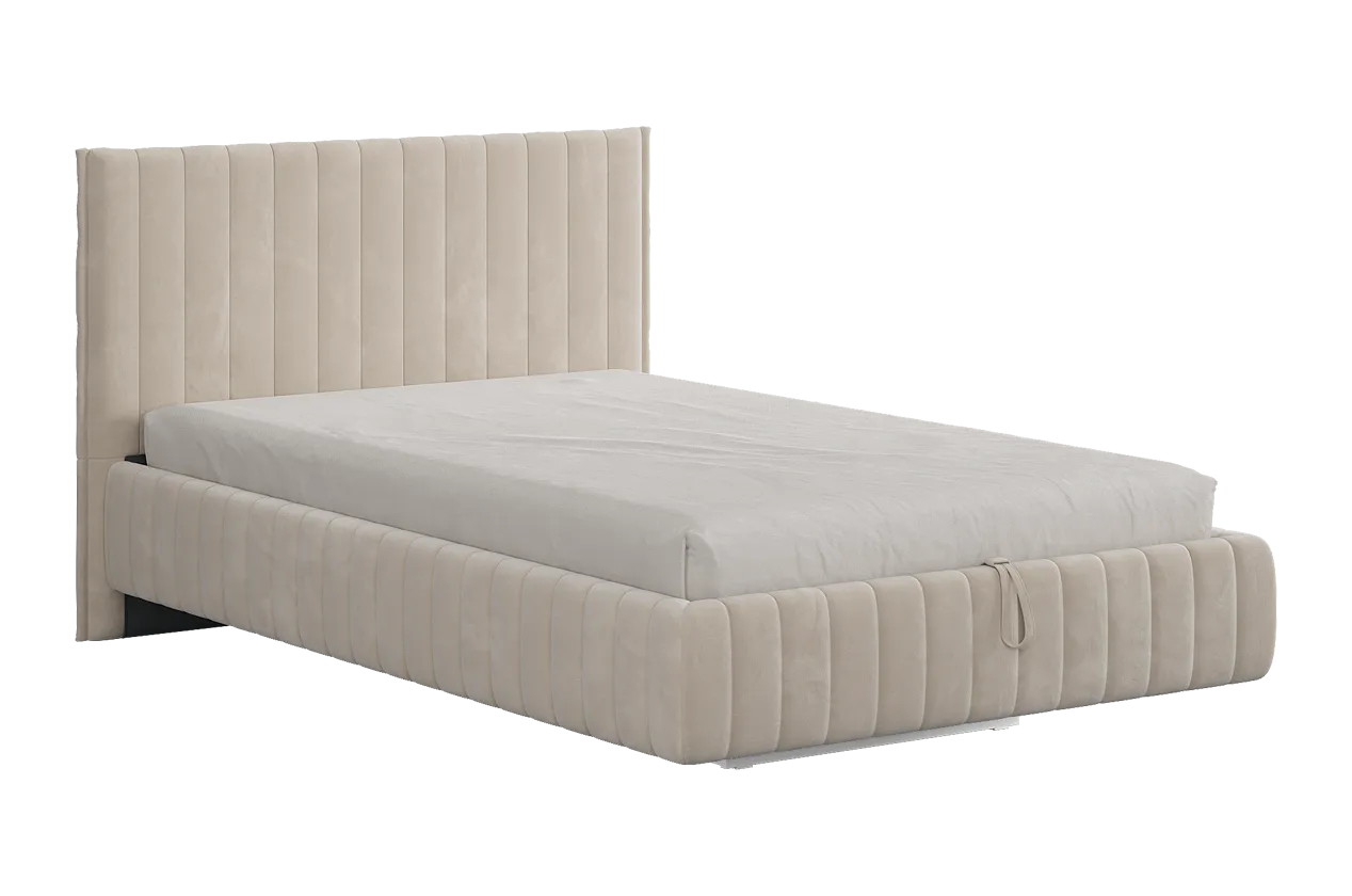 Кровать с подъемным механизмом Твикс 120х200 см крем (велюр) в Ишиме - ishim.mebel-tymen.ru | фото