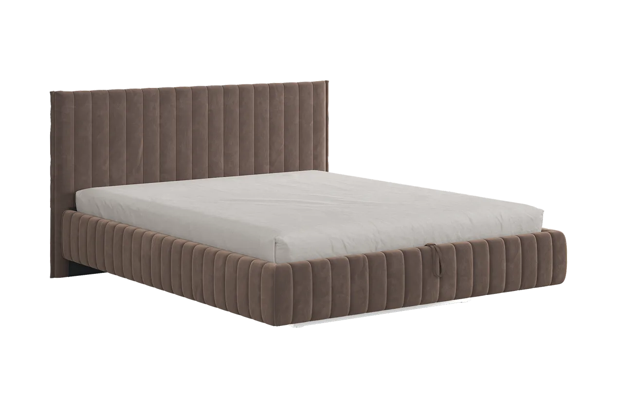 Кровать с подъемным механизмом Твикс 180х200 см латте (велюр) в Ишиме - ishim.mebel-tymen.ru | фото