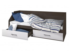 Кровать 800 2 ящика Ненси венге-белый в Ишиме - ishim.mebel-tymen.ru | фото