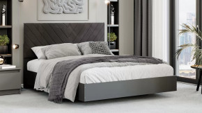 Кровать «Бетта» Тип 1 Серый графит, Велюр Серый в Ишиме - ishim.mebel-tymen.ru | фото