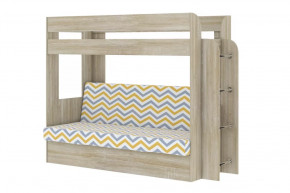 Кровать детская двухъярусная Карамель 75 Дуб Сонома RIKKO YELLOW в Ишиме - ishim.mebel-tymen.ru | фото