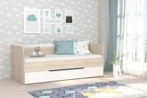 Кровать МС Галактика Дуб Сонома/Белый Глянец в Ишиме - ishim.mebel-tymen.ru | фото