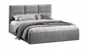 Кровать с ПМ «Стелла» Тип 1 с заглушиной Микровелюр Wellmart Silver в Ишиме - ishim.mebel-tymen.ru | фото