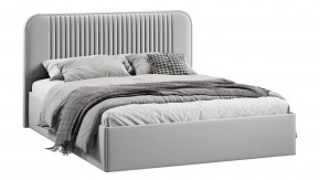 Кровать с ПМ «Тиффани» Тип 1 с заглушиной Велюр Confetti Silver в Ишиме - ishim.mebel-tymen.ru | фото