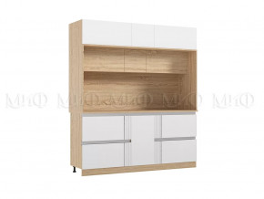 Кухня МДФ Карина Центральная секция 2000 (Пластер Бьянко/Сонома) в Ишиме - ishim.mebel-tymen.ru | фото