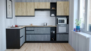 Кухонный гарнитур Адажио мега прайм 1500х2700 мм в Ишиме - ishim.mebel-tymen.ru | фото